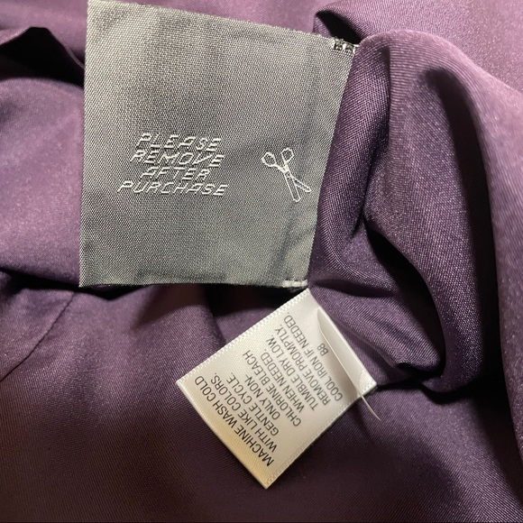 Simply Vera by Vera Wang Sleeveless Ruched Paint Grid Purple Dress - Picture 5 of 7